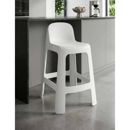 Taburete Plástico Blanco Hogar Karb - Montiel