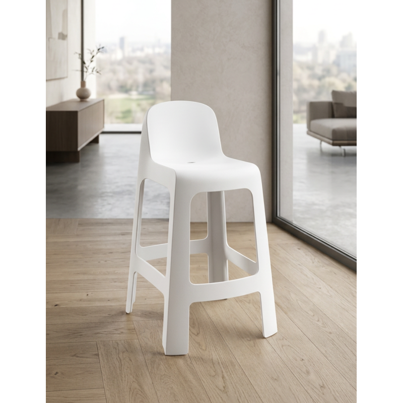 Taburete Plástico Blanco Hogar Karb - Montiel