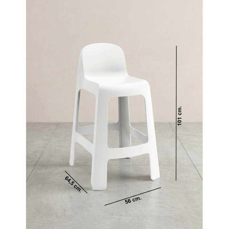 Taburete Plástico Blanco Hogar Karb - Montiel