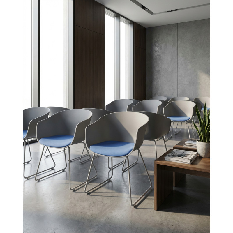 Silla Confidente Gris Claro Bai de Ondarreta - Montiel