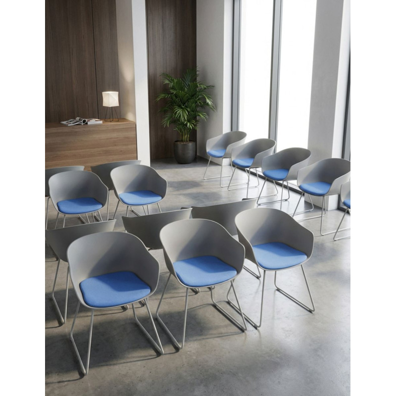 Silla Confidente Gris Claro Bai de Ondarreta - Montiel