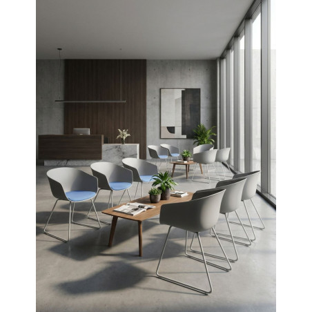 Silla Confidente Gris Claro Bai de Ondarreta - Montiel