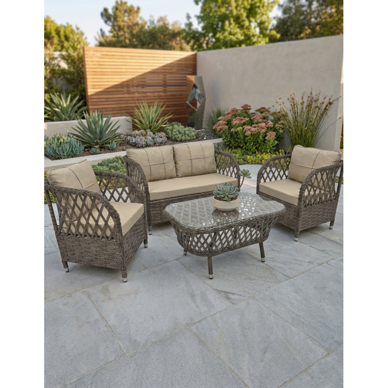 Set 2 Sillones+Sofá+Mesa Marbella de Grupo SDM - Montiel