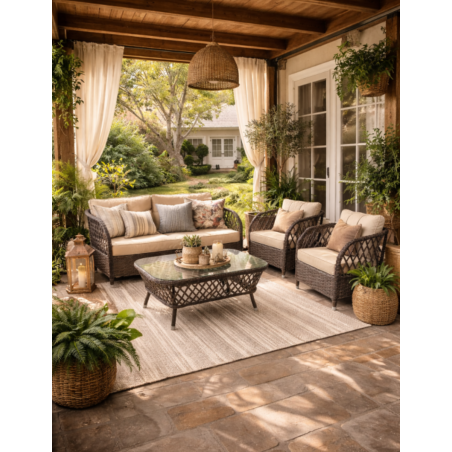 Set 2 Sillones+Sofá+Mesa Marbella de Grupo SDM - Montiel