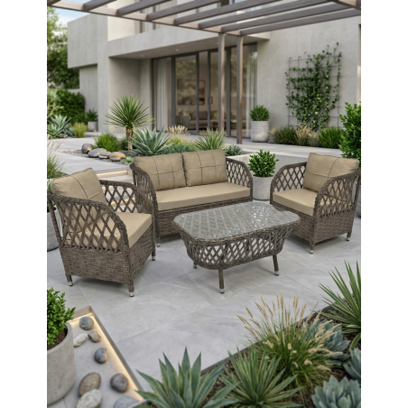 Set 2 Sillones+Sofá+Mesa Marbella de Grupo SDM - Montiel