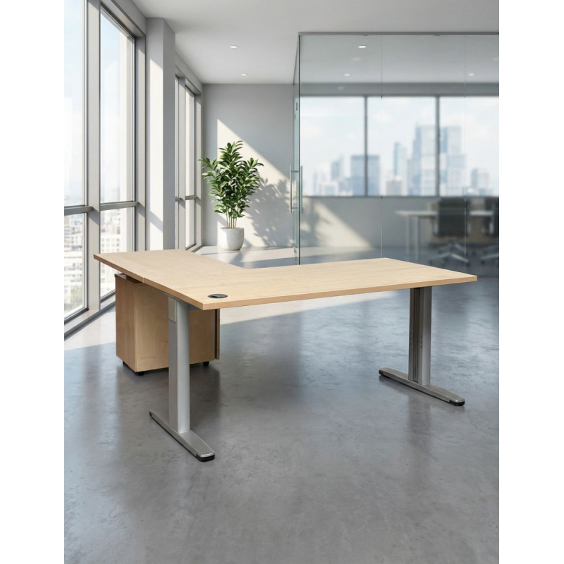 Mesa Oficina con Cajonera 160x180 cm. de Permasa - Montiel