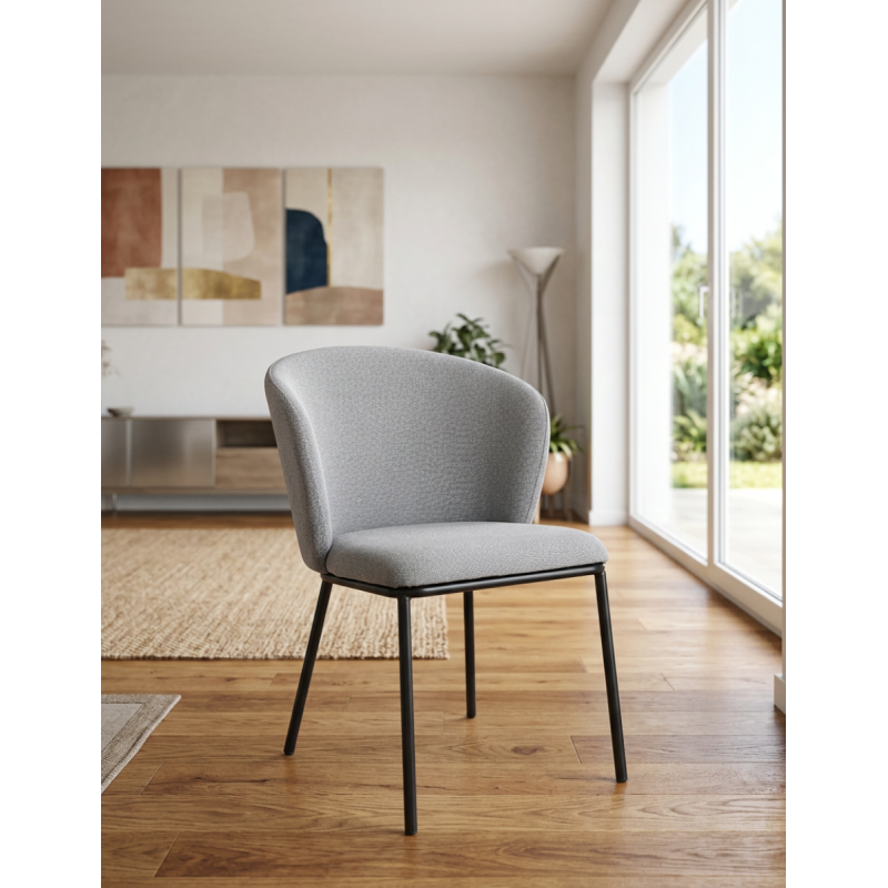 Silla de Salón Comedor Gris Zayron - Montiel