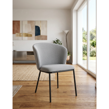 Silla de Salón Comedor Gris Margot de Adec - Montiel