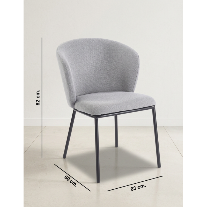 Silla de Salón Comedor Gris Margot de Adec - Montiel