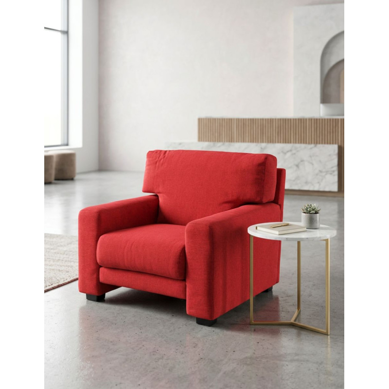 Sillón Oficina de Recepción Tela Roja MM1819 de Montiel