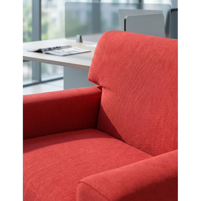 Sillón Oficina de Recepción Tela Roja MM1819 de Montiel
