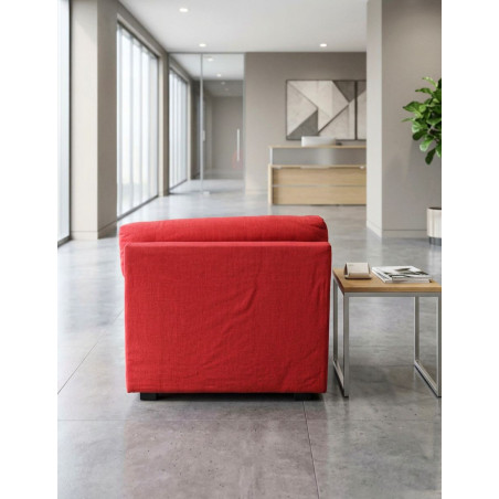 Sillón Oficina de Recepción Tela Roja MM1819 de Montiel