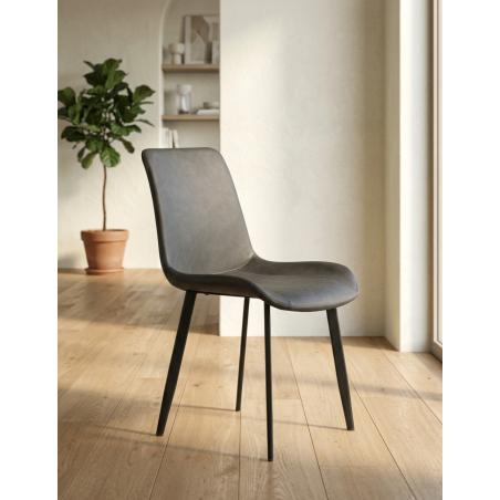 Silla Confidente de Hogar Símil Piel Elvora - Montiel