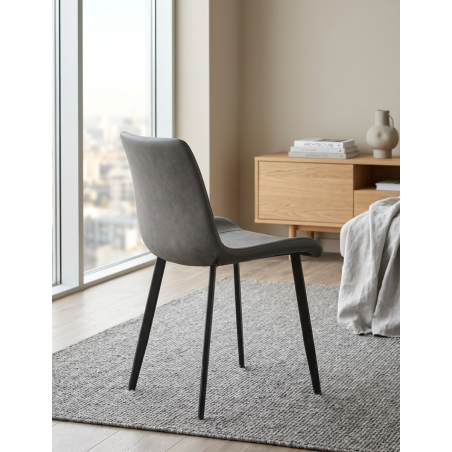 Silla Confidente de Hogar Símil Piel Elvora - Montiel