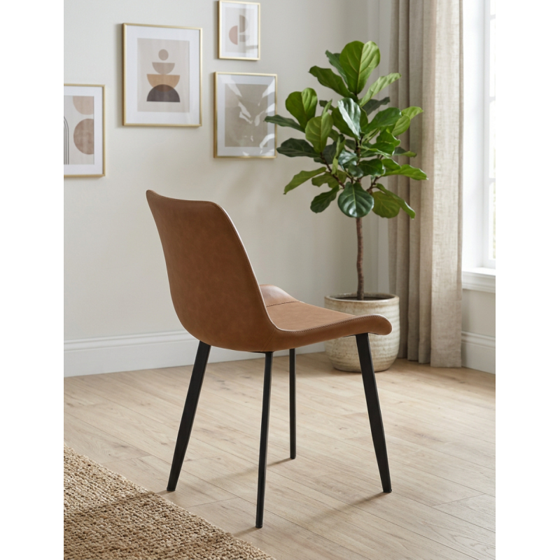 Silla Confidente de Hogar Símil Piel Elvora - Montiel