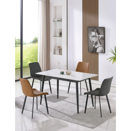 Silla Confidente de Hogar Símil Piel Elvora - Montiel