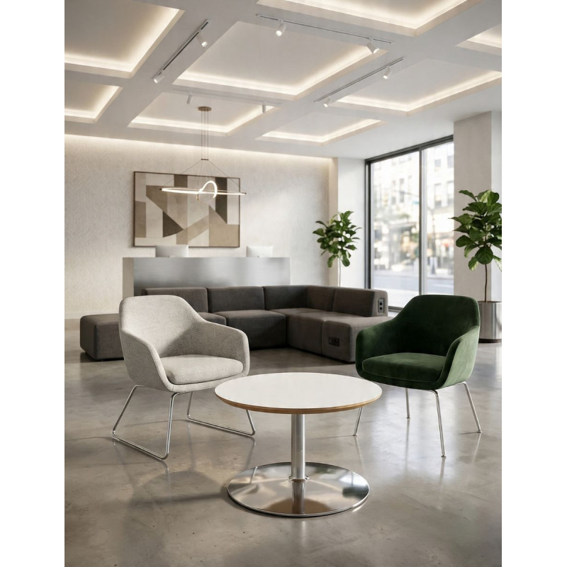 Mesa de Centro Blanca Redonda Ø60 cm. MM1822 de Montiel