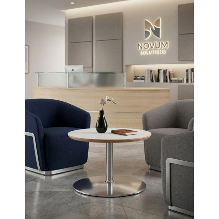 Mesa de Centro Blanca Redonda Ø60 cm. MM1822 de Montiel