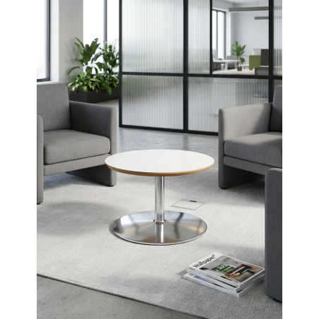 Mesa de Centro Blanca Redonda Ø60 cm. MM1822 de Montiel