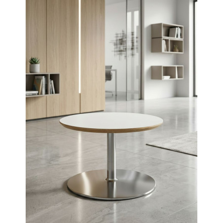 Mesa de Centro Blanca Redonda Ø60 cm. MM1822 de Montiel