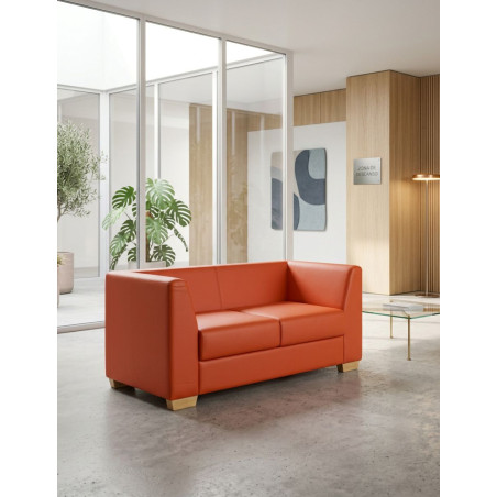 Sofa de Recepción Oficina 2 Plazas Rojo de Actiu - Montiel