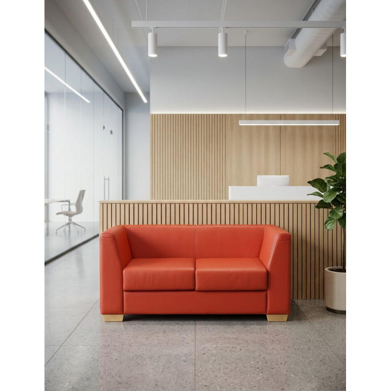 Sofa de Recepción Oficina 2 Plazas Rojo de Actiu - Montiel