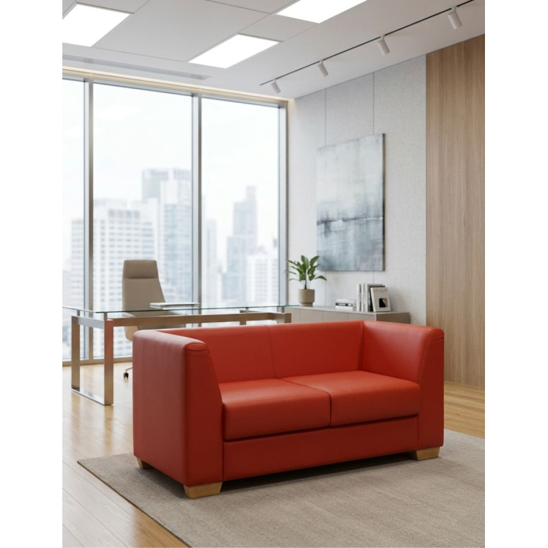 Sofa de Recepción Oficina 2 Plazas Rojo de Actiu - Montiel
