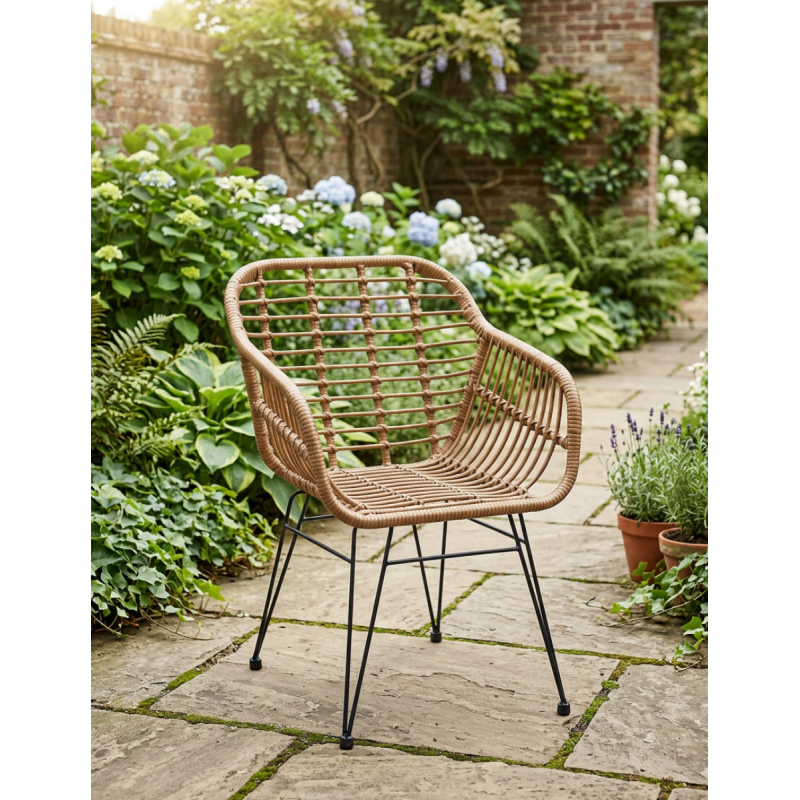 Sillón Rustico de Ratán PE Bombay de Adec - Montiel