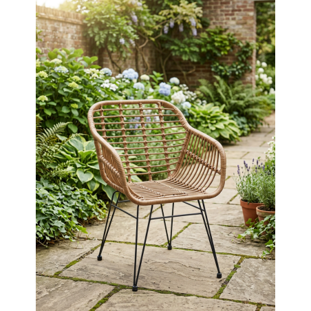 Sillón Rustico de Ratán PE Bombay de Adec - Montiel