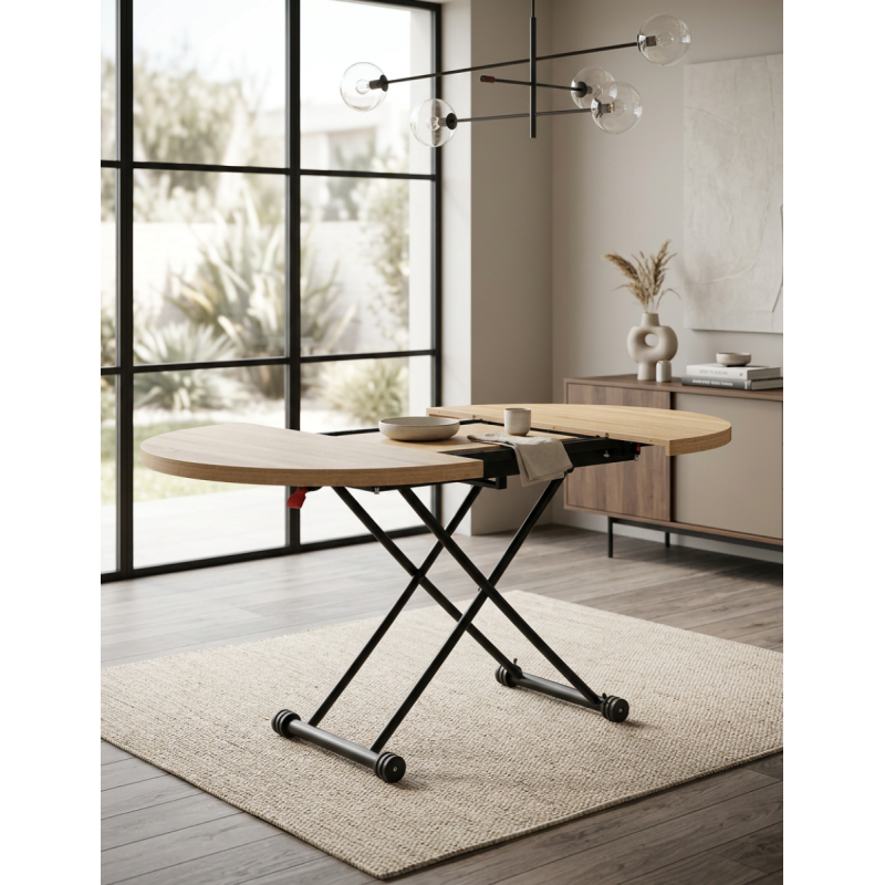 Mesa Redonda 100-140x100 cm. Gaga de Adec - Montiel