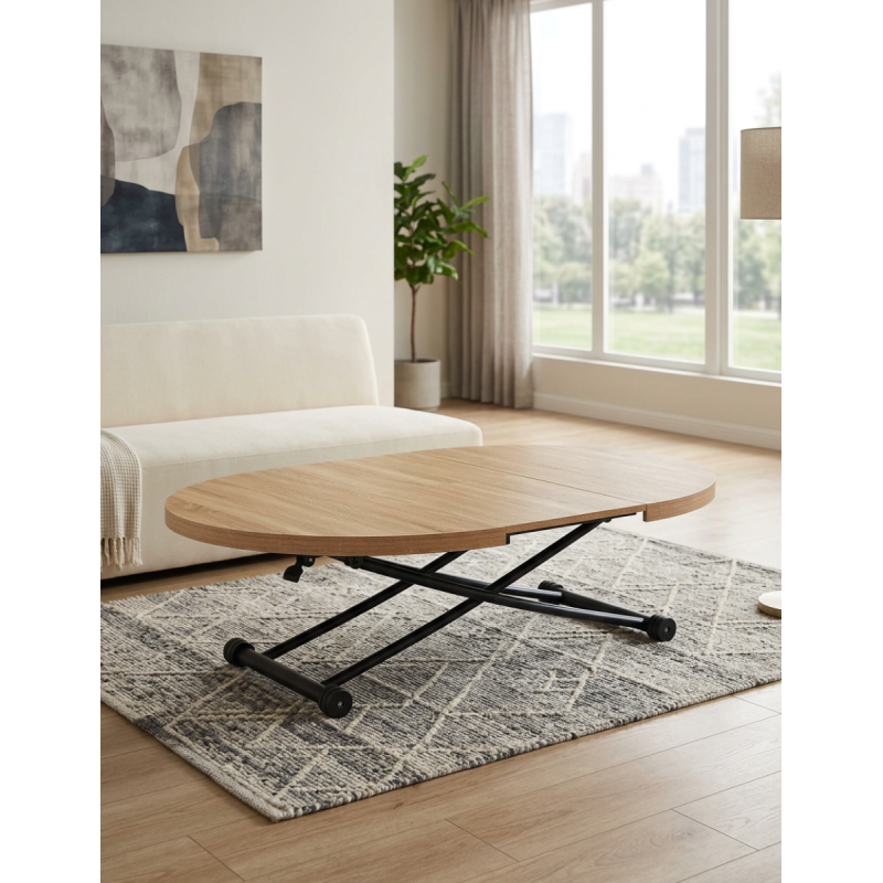 Mesa Redonda 100-140x100 cm. Gaga de Adec - Montiel