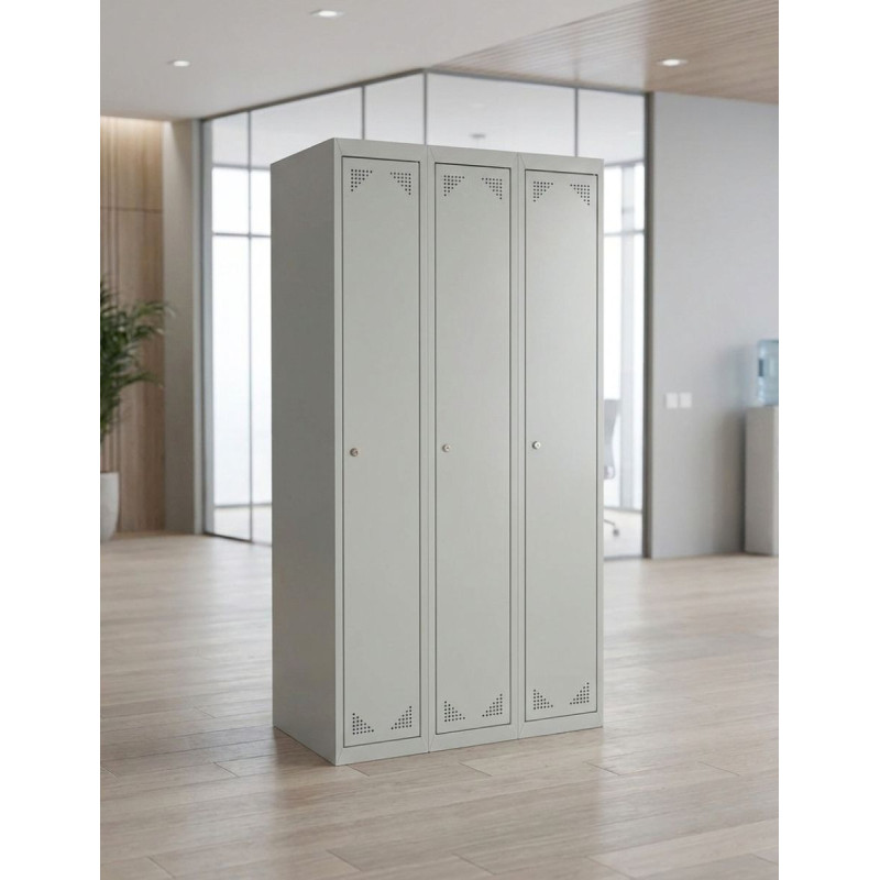Taquilla Oficina Gris 3 Módulos ECO de Biacom - Montiel