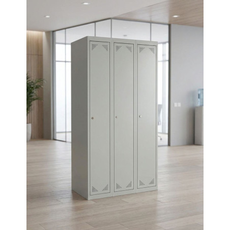 Taquilla Oficina Gris 3 Módulos ECO de Biacom - Montiel