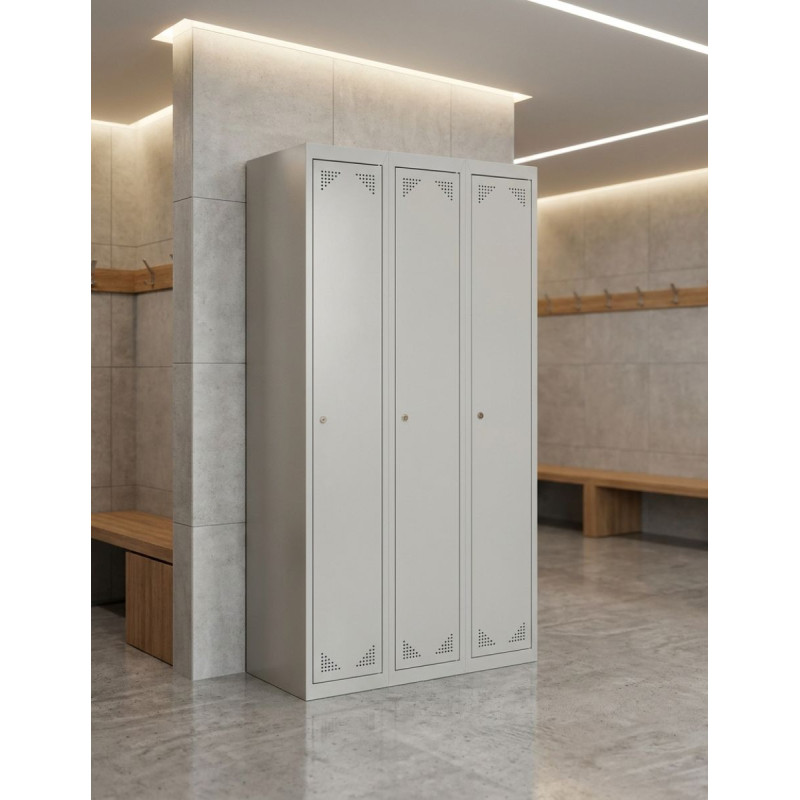 Taquilla Oficina Gris 3 Módulos ECO de Biacom - Montiel