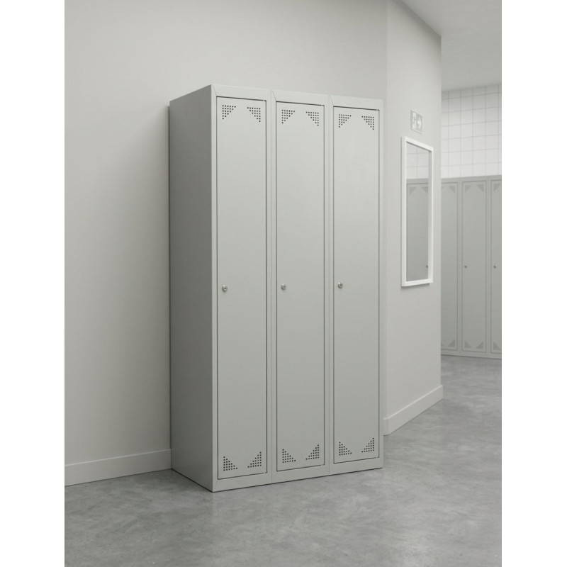 Taquilla Oficina Gris 3 Módulos ECO de Biacom - Montiel