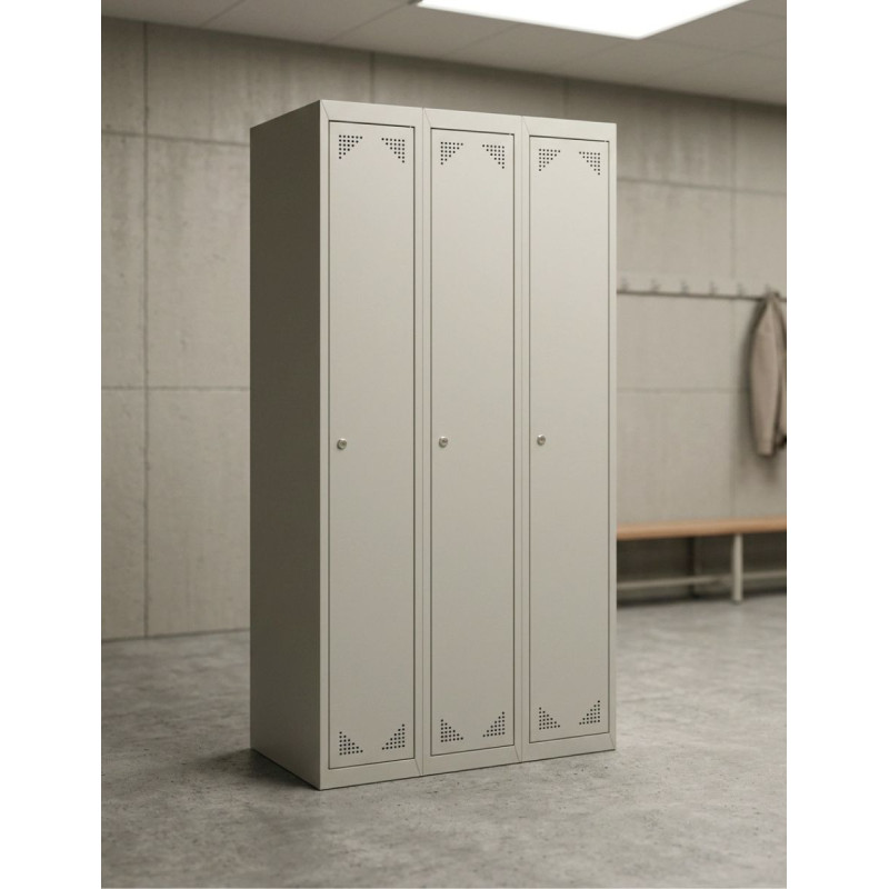 Taquilla Oficina Gris 3 Módulos ECO de Biacom - Montiel