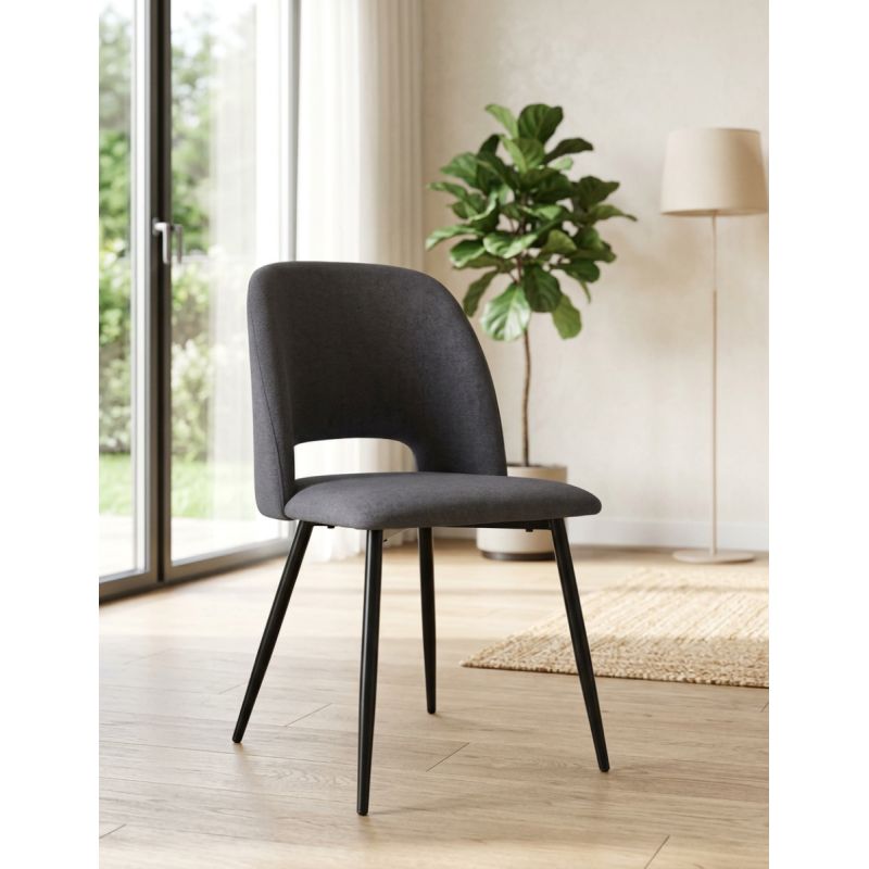Silla Tapizada en Gris Mod. Asteria| Montiel