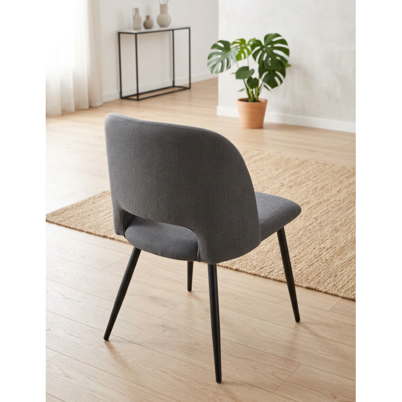 Silla Tapizada en Gris Mod. Asteria| Montiel