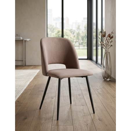 Silla Tapizada en Gris Mod. Asteria| Montiel
