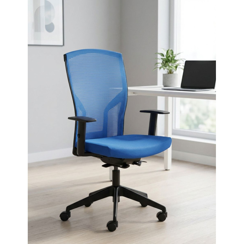 Silla Ergonómica Malla Azul Gorat de Grupo Kat - Montiel