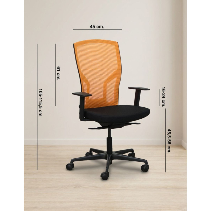 Silla Oficina Respaldo Naranja Gorat de Grupo Kat - Montiel