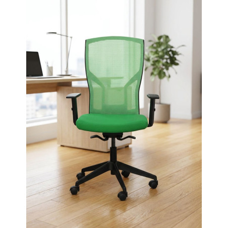 Silla Ergonómica Respaldo Verde Gorat de Grupo Kat - Montiel