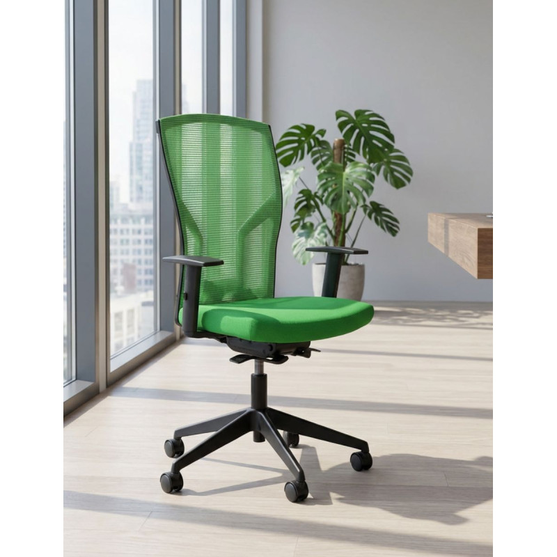 Silla Ergonómica Respaldo Verde Gorat de Grupo Kat - Montiel