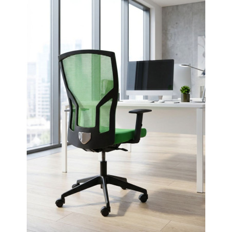 Silla Ergonómica Respaldo Verde Gorat de Grupo Kat - Montiel