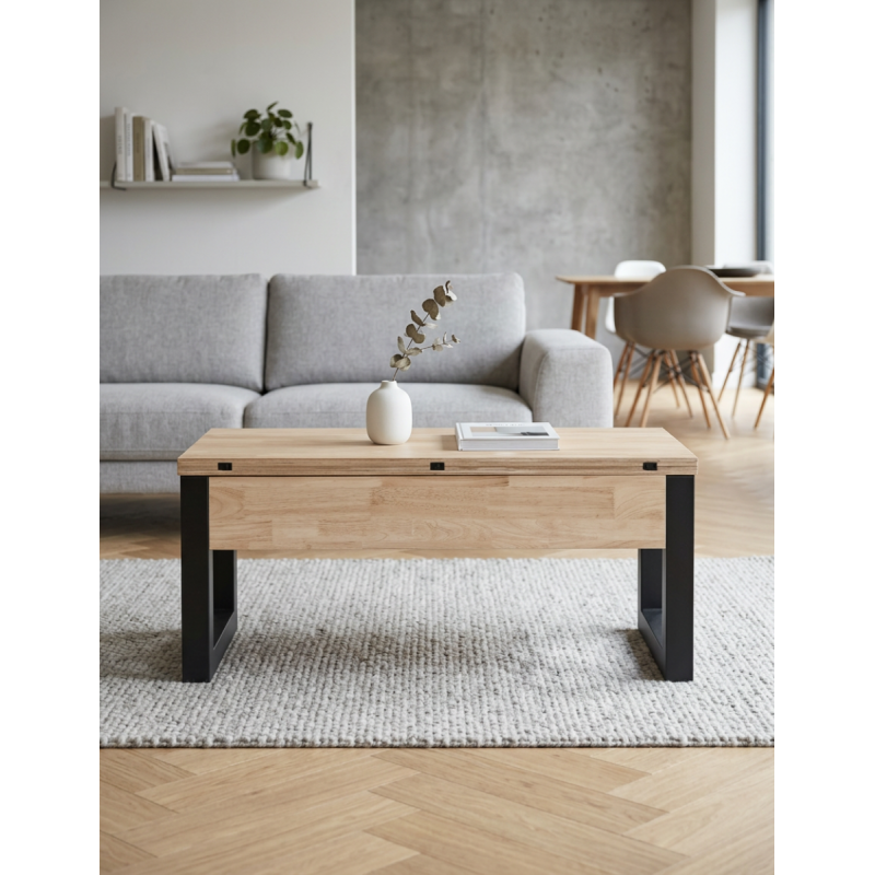 Mesa de Salón Elevable de Madera Virex - Montiel