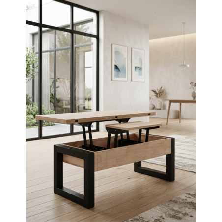 Mesa de Salón Elevable de Madera Virex - Montiel