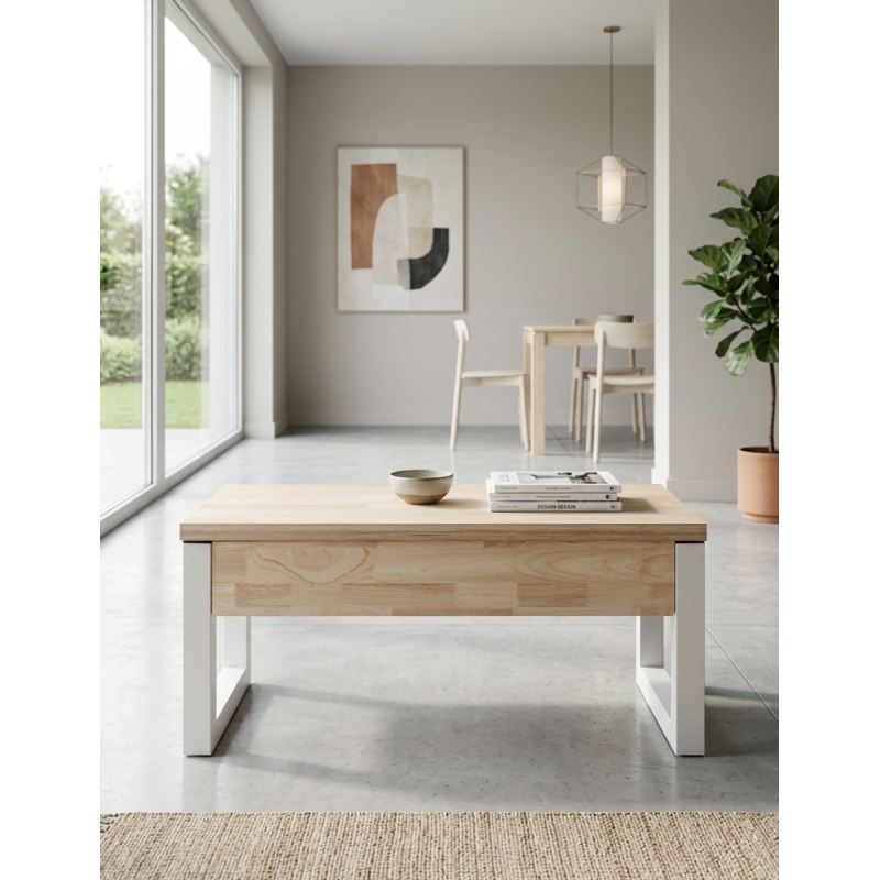 Mesa de Salón Elevable de Madera Virex - Montiel