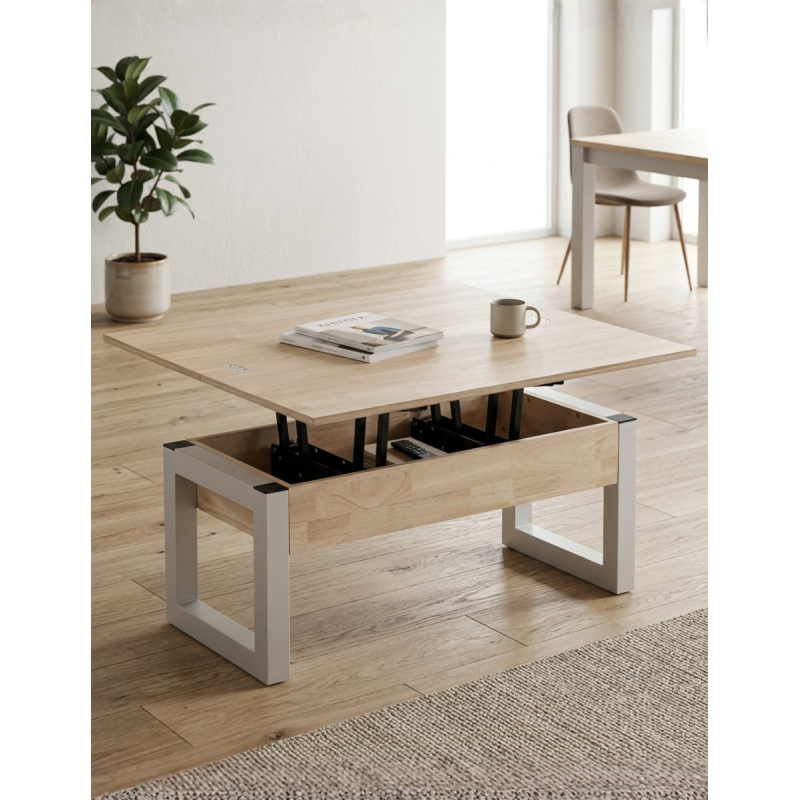 Mesa de Salón Elevable de Madera Virex - Montiel