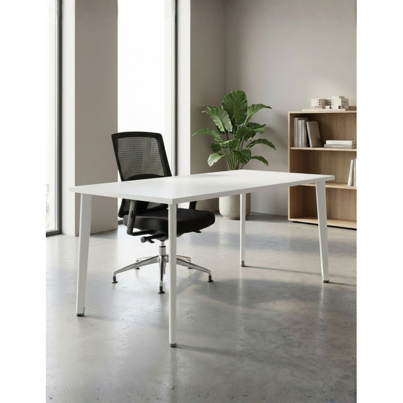 Mesa Reuniones Oficina Blanca 180x100 cm. MM1823 de Montiel