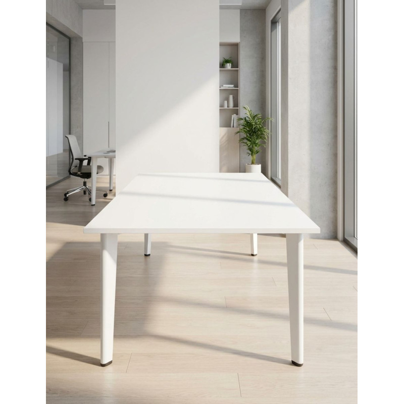 Mesa Reuniones Oficina Blanca 180x100 cm. MM1823 de Montiel